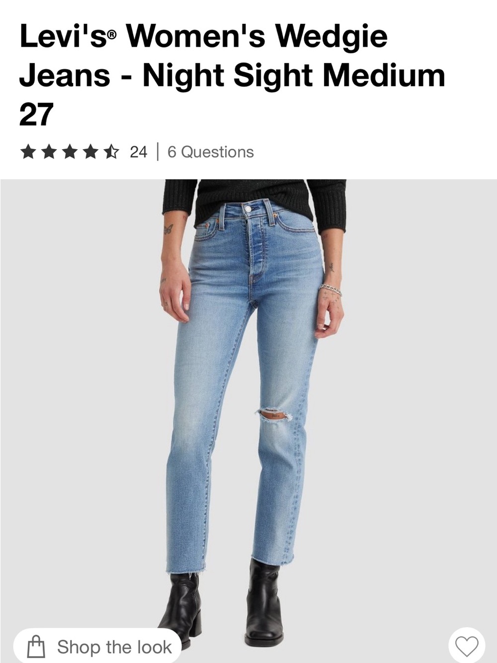 Levi's Women’s Wedgie Jeans - Night Sight Medium